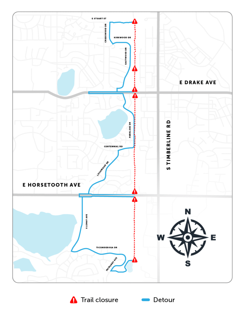 Power Trail detour map